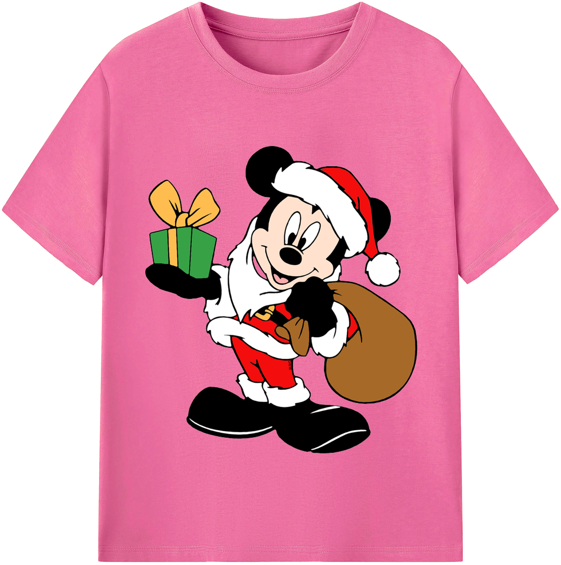 （画像用） ミッキーマウス Mickey Mouse レディースカジュアルプリントTシャツ（綿100％）